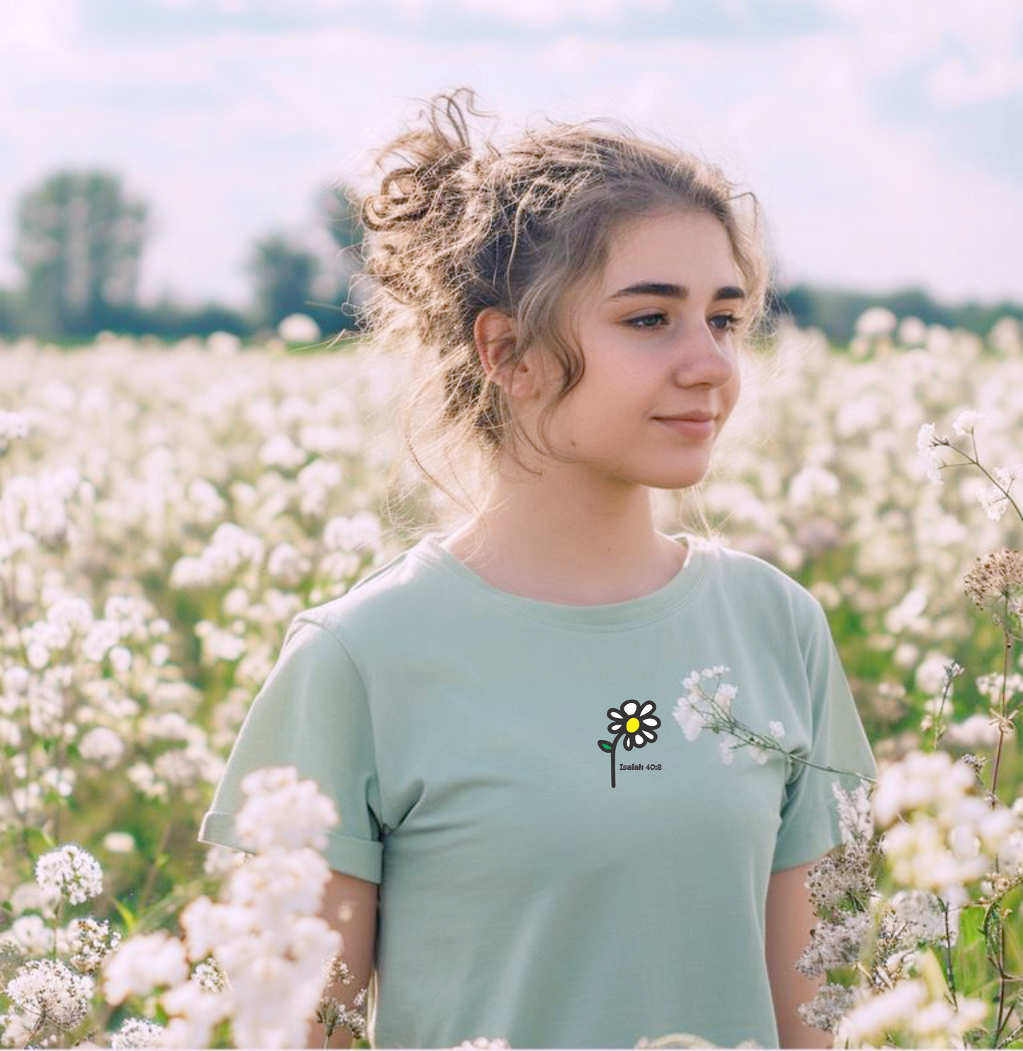 Isaiah 40:8 Embroidery Tee